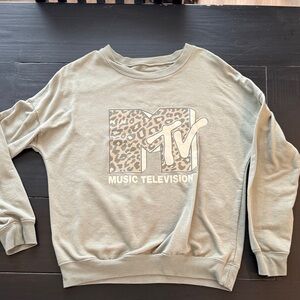 MTV Olive Green Logo Sweatshirt